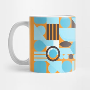 Blue geometric pattern abstract Mug